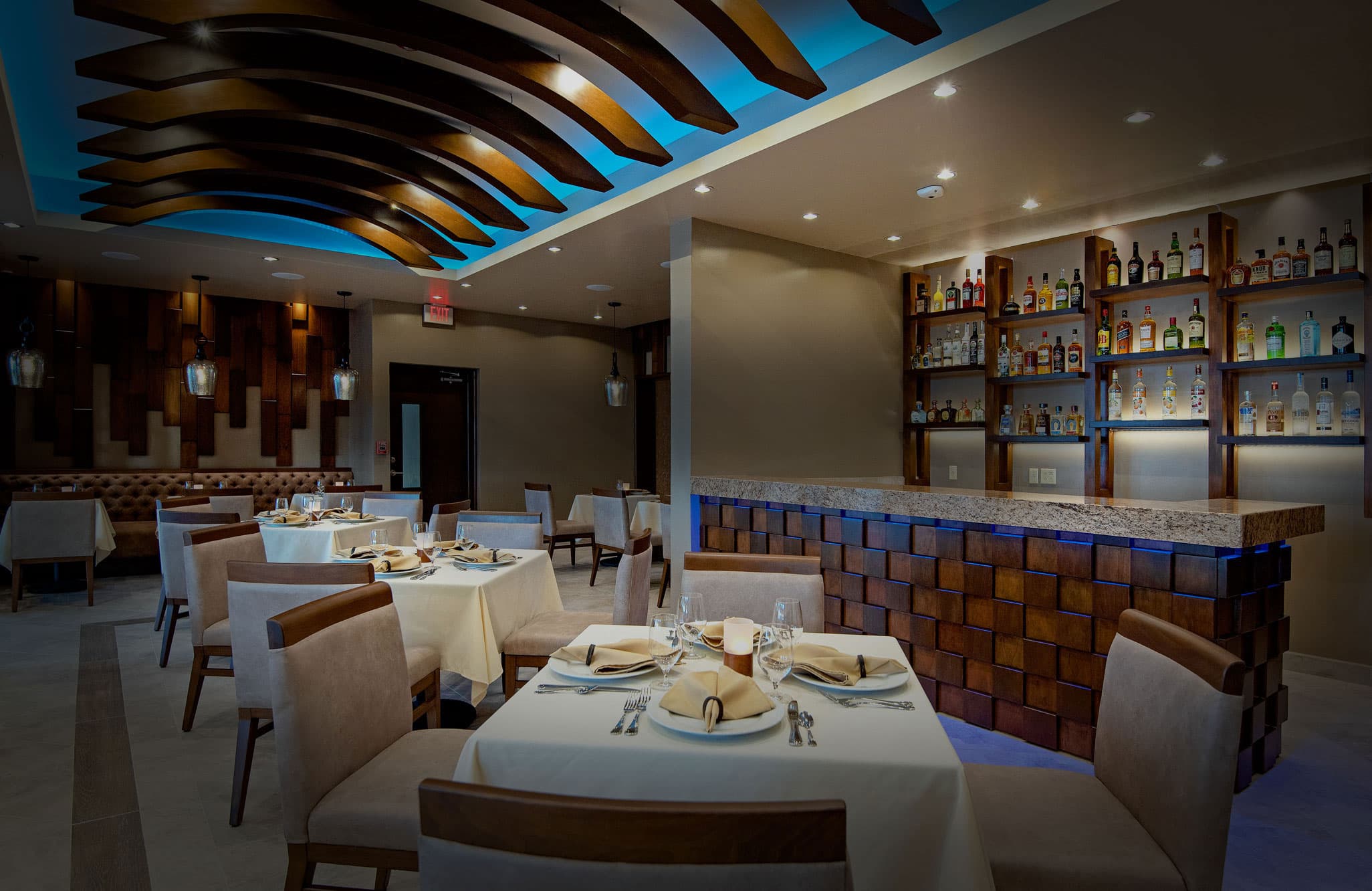 Bovin Steak House dining room at Simpson Bay